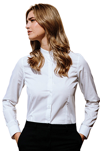 CAMICIA COREANA VENUS GIBLOR'S: camicia donna colletto coreano camicia per sala bar elegante e...